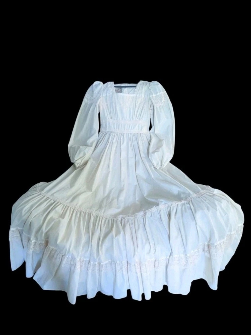 Vnt Gunne Sax Prairie Dress Juniors Sz 9 Cream Color Cottagecore Farm Country - Picture 13 of 13